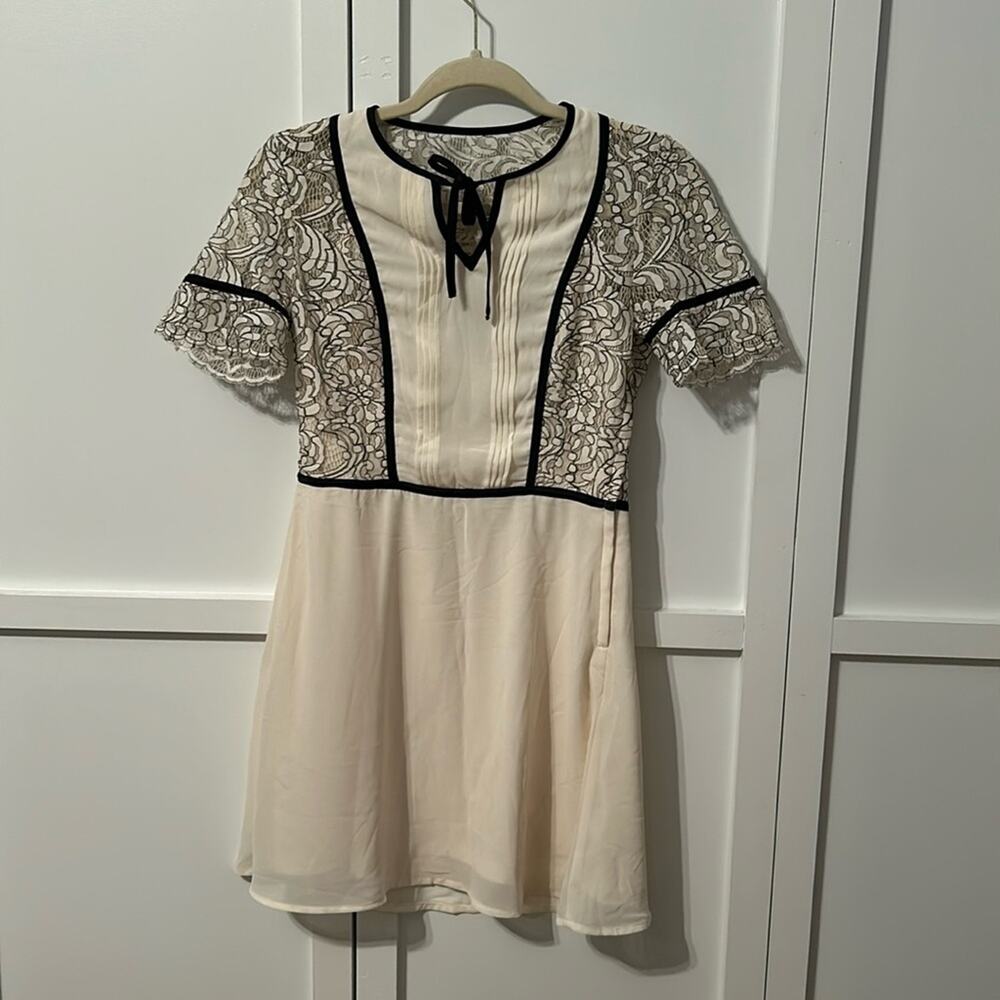 H&M Black Sundress with Bib Collar and Crew Neck